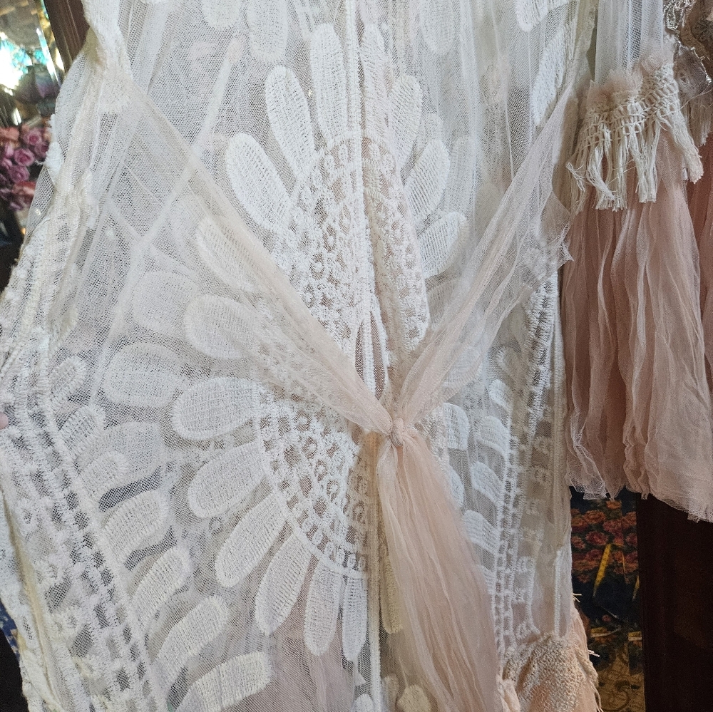 Floor Length Custom Lace Chiffon Gown - Picture 10 of 10